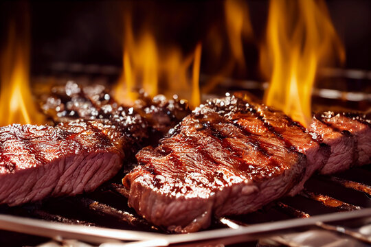 Flame grilled steak